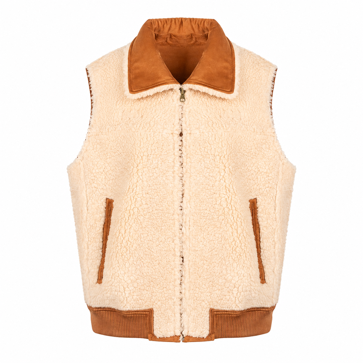 UGG Women's Lorne Reversible Zip Vest - Chestnut/Natural