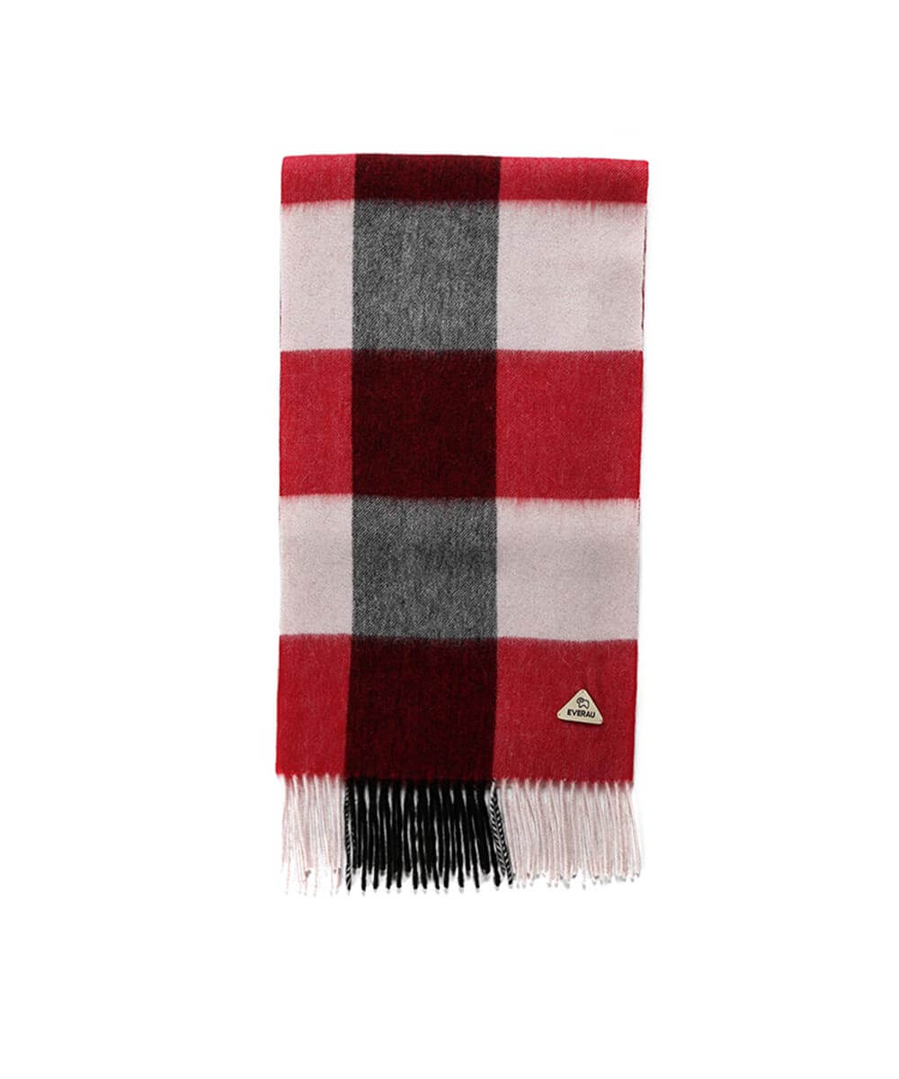 Wool Tartan Scarf – Plum